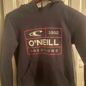 Boys O'Neill Navy Hoodie with Red Logo
